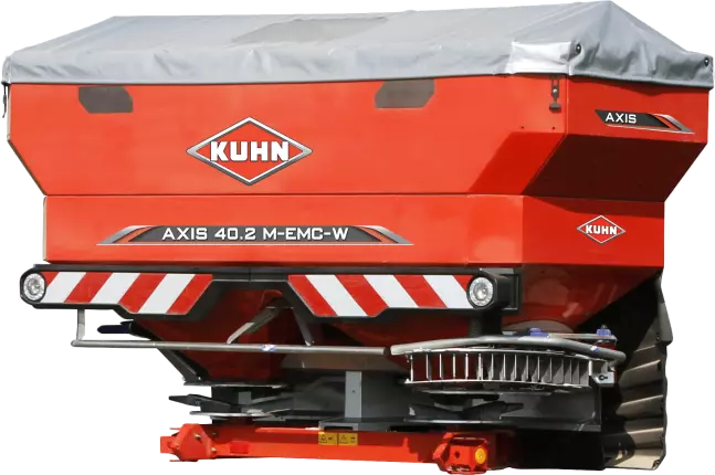 Rozsiewacz KUHN AXIS 40.2 M-EMC-W – maszyna do precyzyjnego nawożenia. Kontroferta maszyn rolniczych Rolserwis w programie Ochrona Środowiska.
