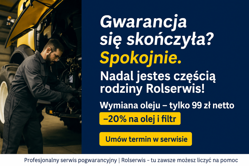 Serwis maszyn Rolserwis – wymiana oleju za 99 zł netto, zniżka 20% na olej i filtr