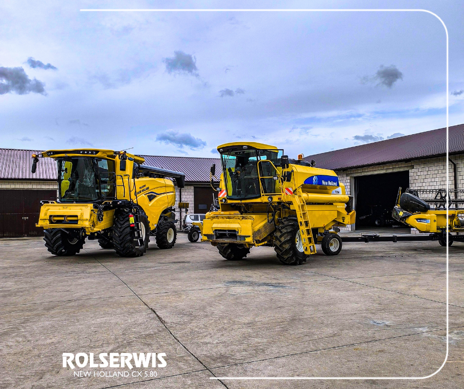 Kombajn New Holland CX5.80 z hederem 6,10 m